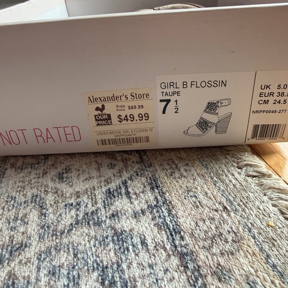 Not Rated Taupe Peep-Toe Block Heels - Picture 3 of 3